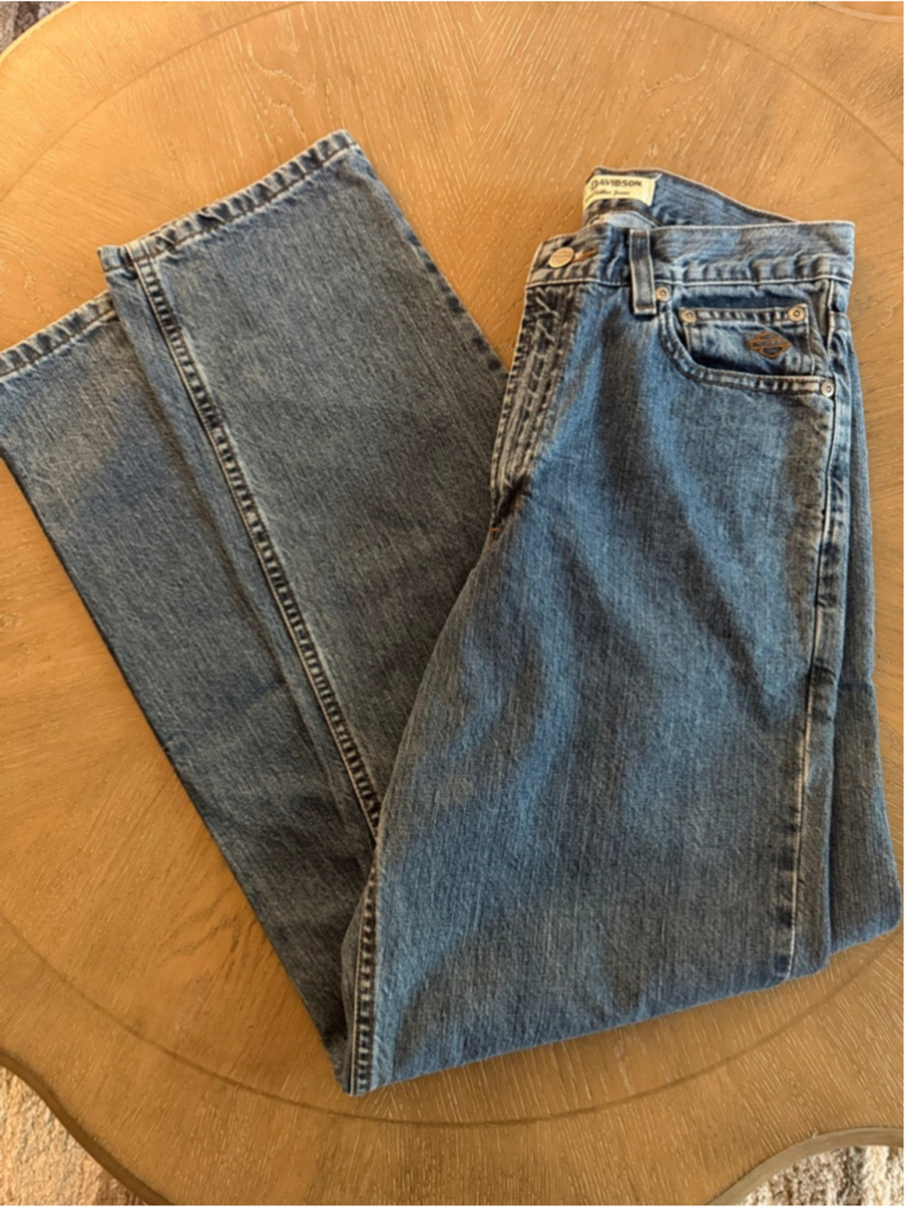 Women's Harley-Davidson Blue Straight Leg Jeans 30 - Picture 2 of 8